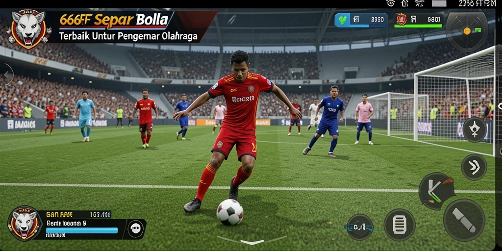 Gameplay seru dalam 666FF yang menampilkan pertandingan sepak bola.