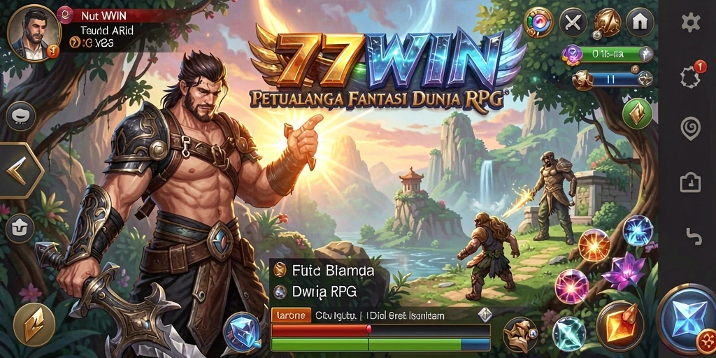 Screenshot gameplay 77WIN menampilkan aksi pertarungan RPG yang mendebarkan.