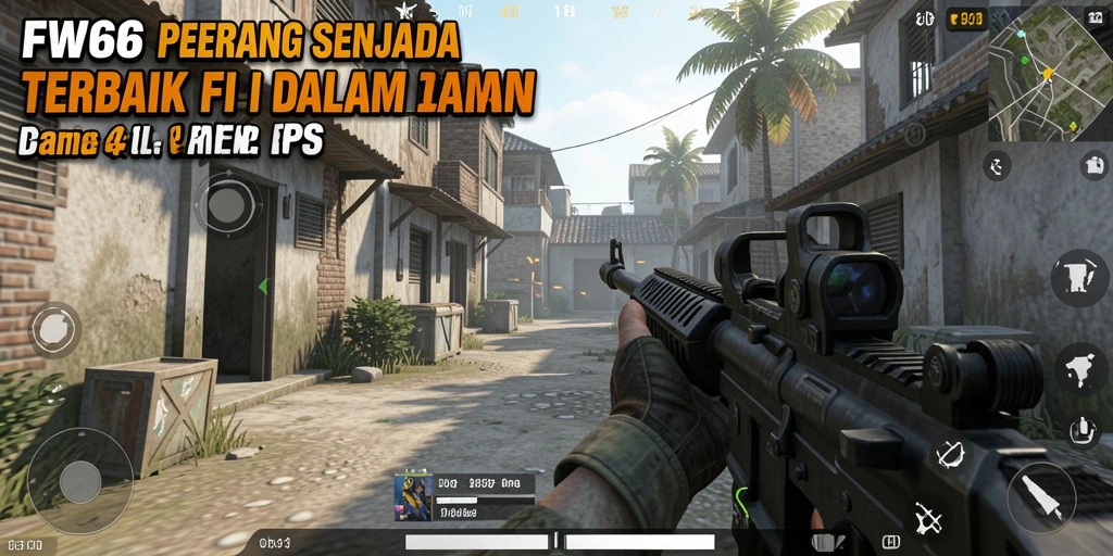 Screenshot permainan FW66 menampilkan aksi seru dalam pertempuran FPS.