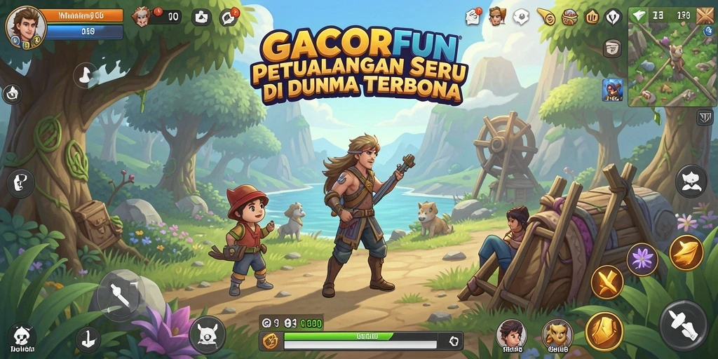 Screenshot GACORFUN menampilkan aksi seru dalam dunia Open World yang luas.