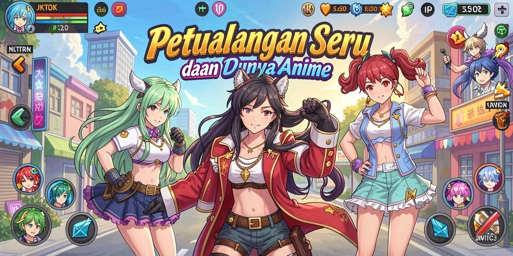 Tampilan gameplay JKTOK yang seru dan berwarna.