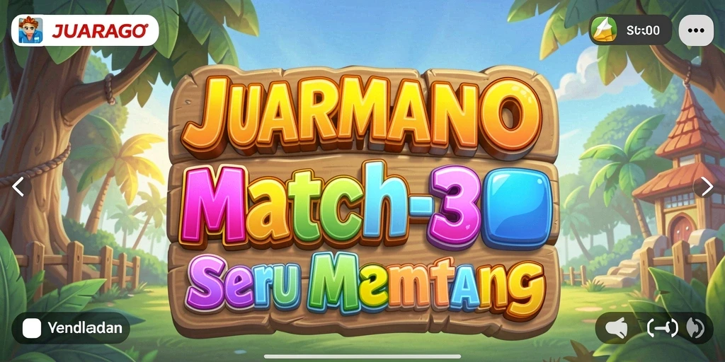 Screenshot gameplay JUARAGO yang menampilkan keseruan mencocokkan elemen.