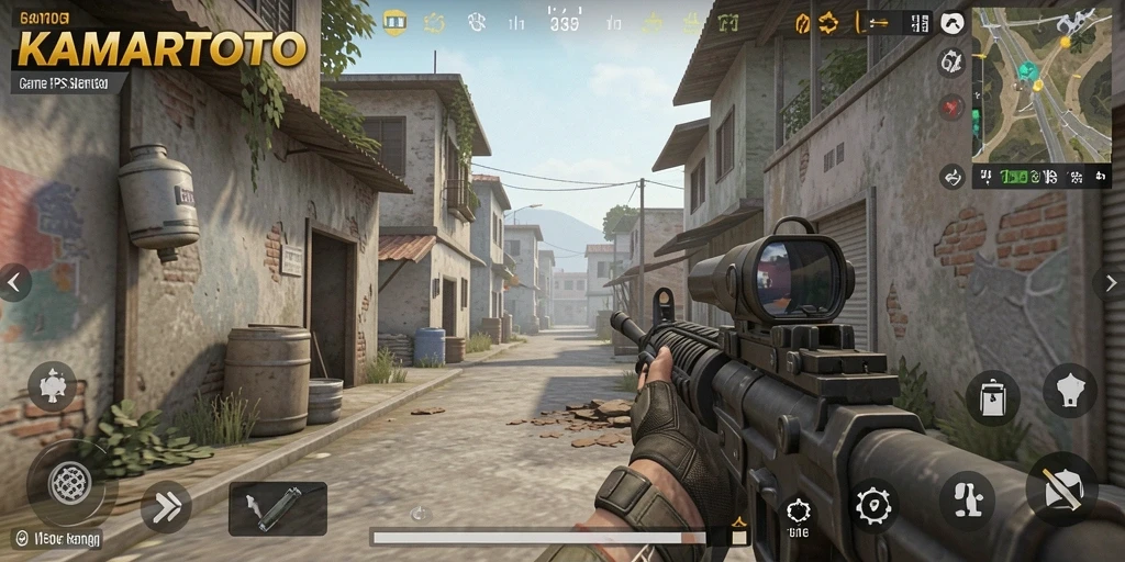 Tampilan gameplay seru dalam KAMARTOTO saat bertempur di arena.
