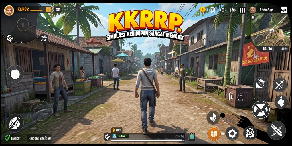 Screenshot menunjukkan aksi seru dalam gameplay KKRP.