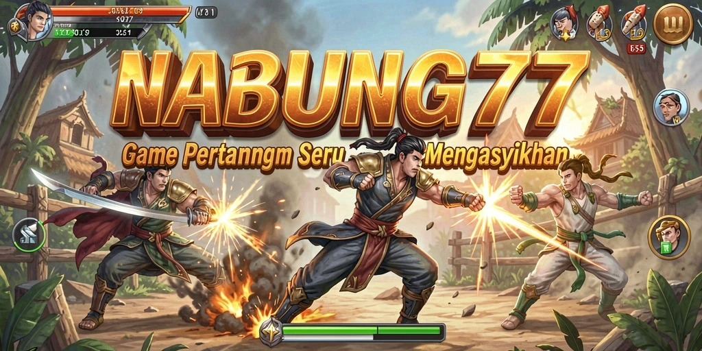 Screenshot gameplay NABUNG77 menampilkan aksi pertarungan seru dan karakter beragam.