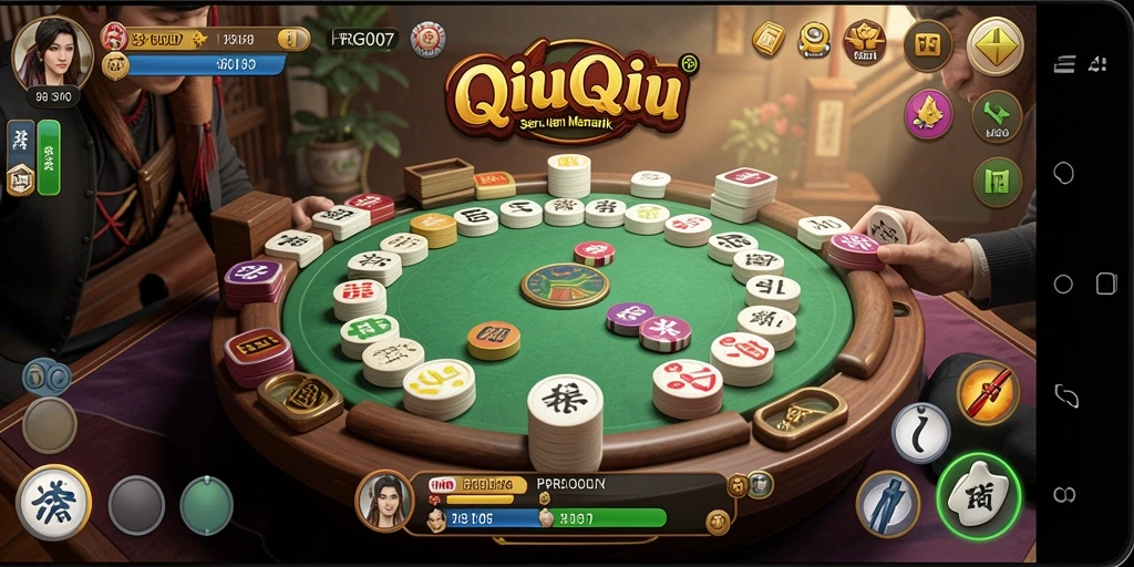 Tampilan gameplay PRG007 dengan kartu QiuQiu yang menarik.