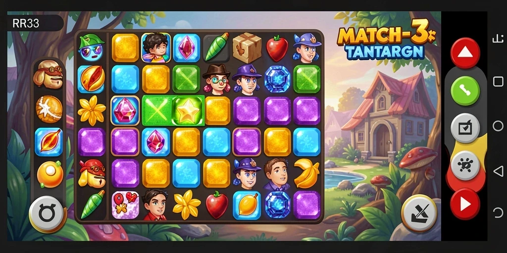 Gameplay seru dan menantang dari RR33 saat menyelesaikan level.
