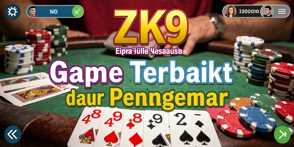Gameplay seru Gaple di ZK9 dengan grafis menarik.